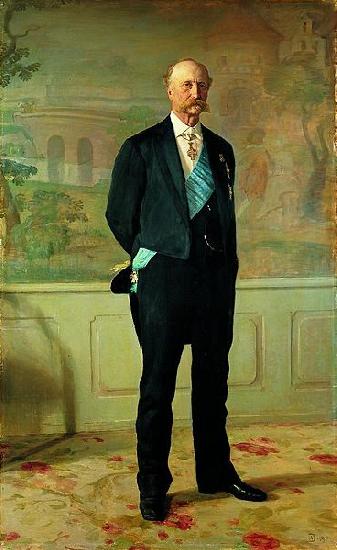 August Jerndorff Portrait fo J.B.S. Estrup, former Danish prime minister oil painting picture